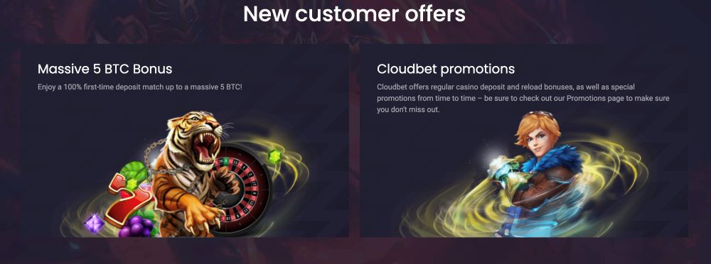 Cloudbet casino bonuses