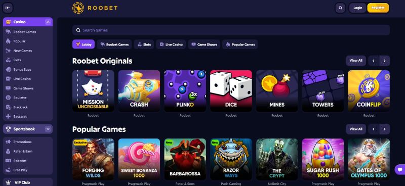 Juegos de Roobet